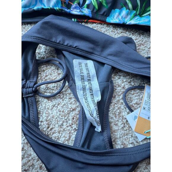 Kona Sol Women's Bikini, size Small; Gray Floral print, NWT - Picture 9 of 9